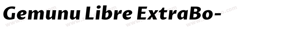 Gemunu Libre ExtraBo字体转换